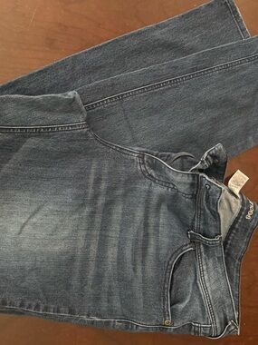 Maurices Women's Washed Dark Blue Straight Leg Jeans